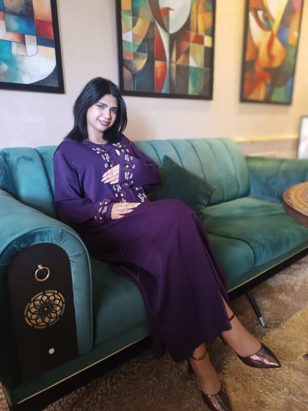 Très belle jellaba marocaine traditionnelle fait main – Image 3
