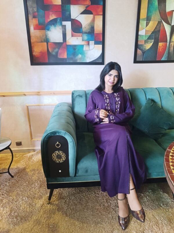 Très belle jellaba marocaine traditionnelle fait main – Image 5
