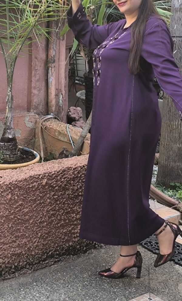 Très belle jellaba marocaine traditionnelle fait main – Image 13