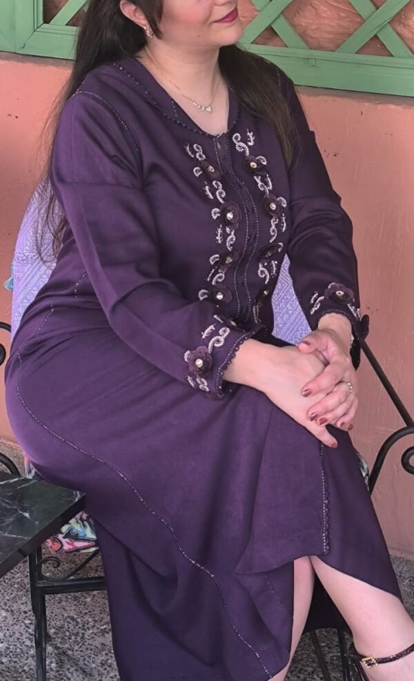 Très belle jellaba marocaine traditionnelle fait main – Image 12