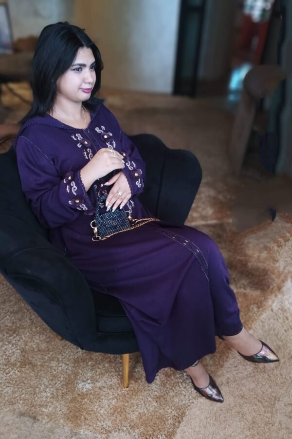 Très belle jellaba marocaine traditionnelle fait main – Image 10