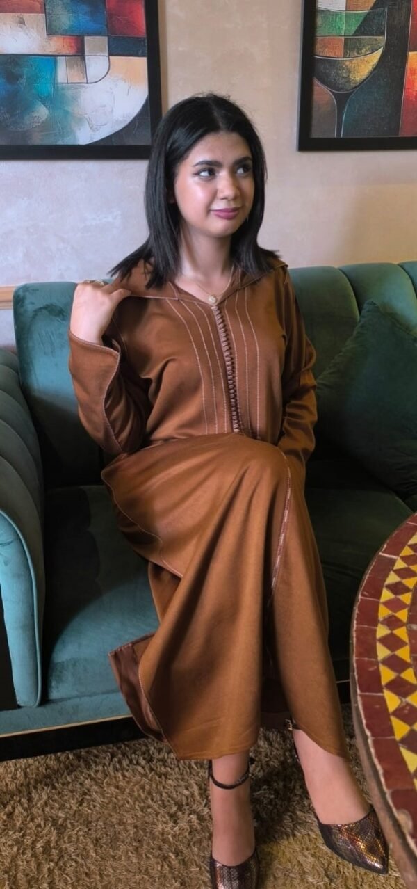 Très belle jellaba marocaine traditionnelle fait main handmade – Image 2