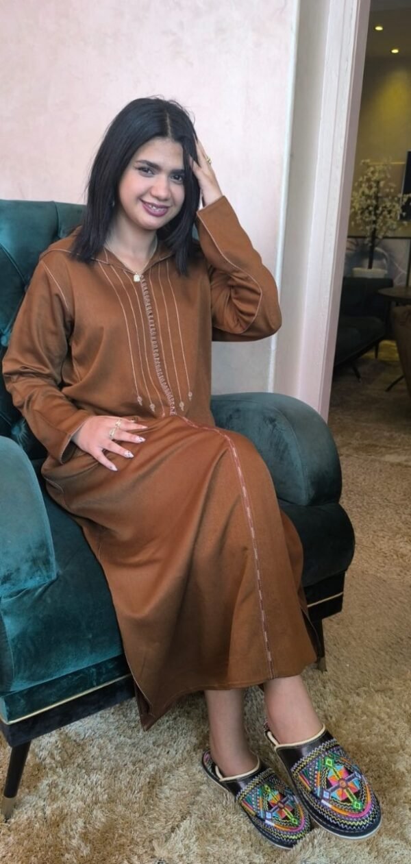 Très belle jellaba marocaine traditionnelle fait main handmade – Image 4