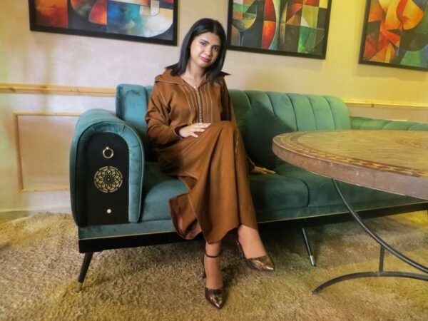 Très belle jellaba marocaine traditionnelle fait main handmade – Image 9