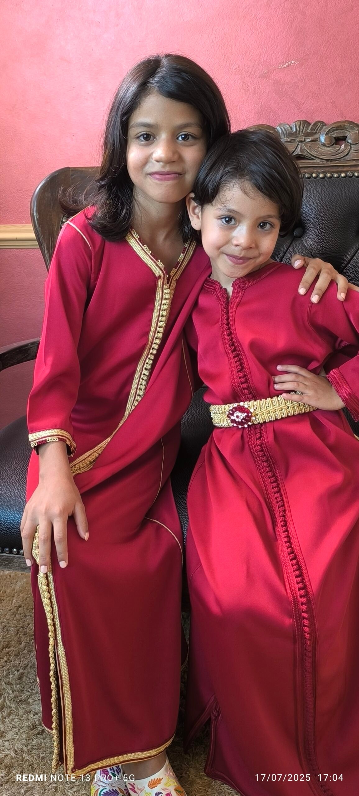 caftan marocain fait main pour fillette – Image 4