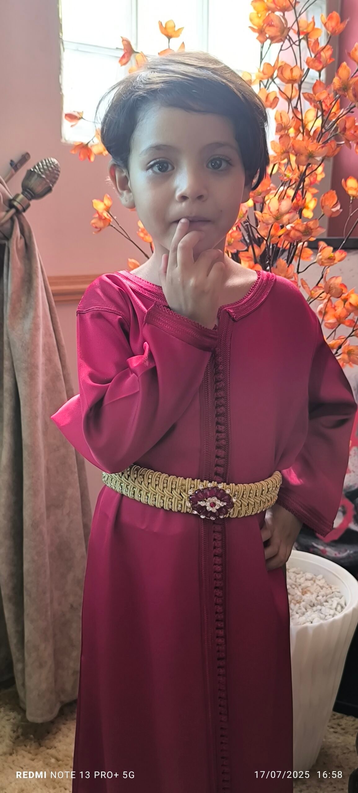 caftan marocain fait main pour fillette – Image 5