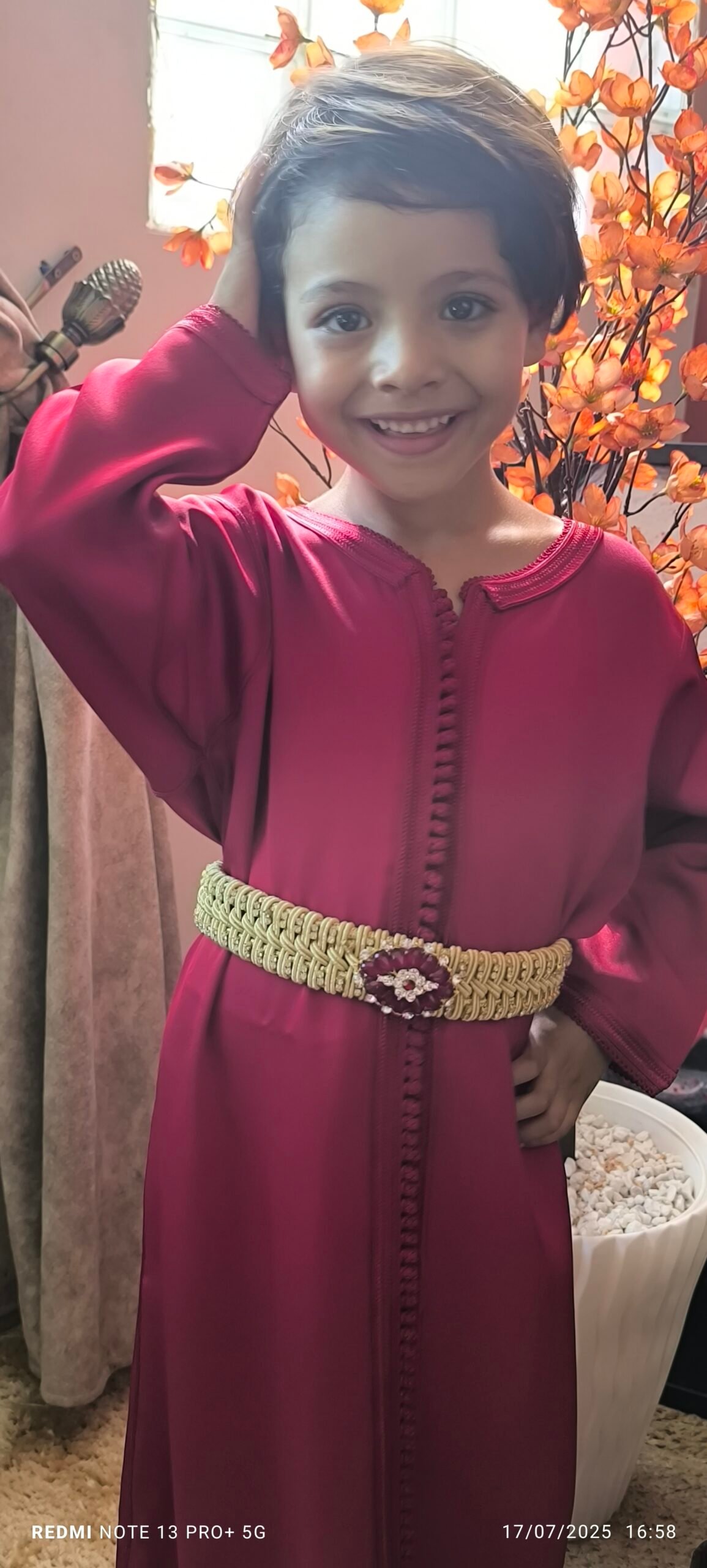 caftan marocain fait main pour fillette – Image 2