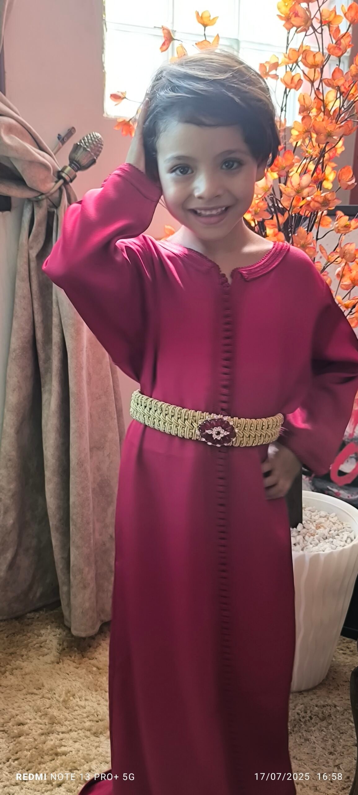 caftan marocain fait main pour fillette – Image 3